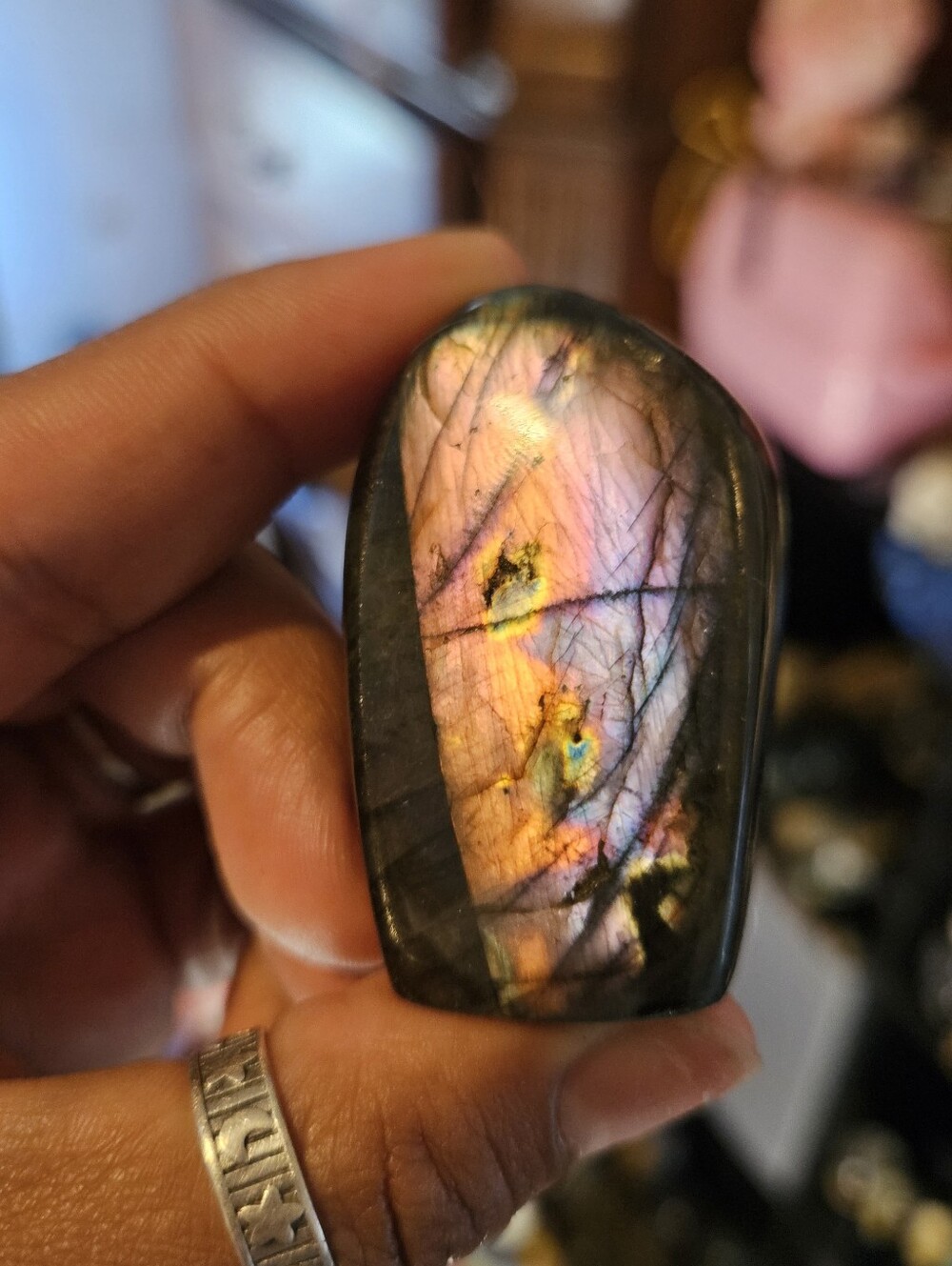 Iridescent Labradorite Freeform - Purple & Gold Flash